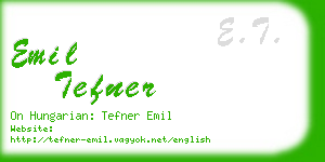 emil tefner business card